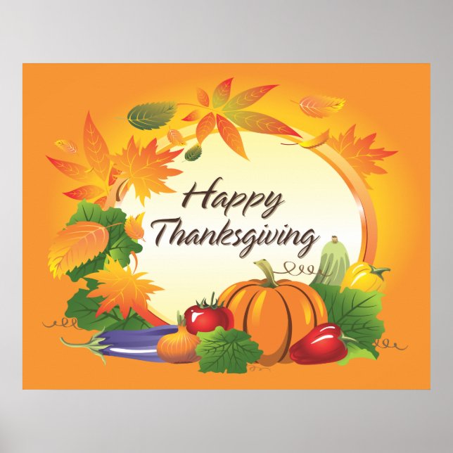 Poster bon thanksgiving 5 (Devant)
