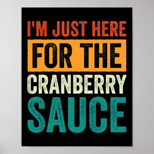 Poster Bon thanksgiving à la gelée à la sauce canneberge