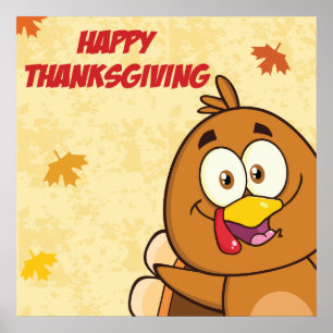 Poster Bon thanksgiving drôle