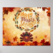 Bon thanksgiving mignonne Turquie et feuilles d'au