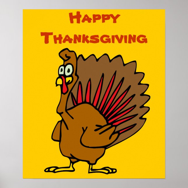 Poster Bon thanksgiving stupide Turquie (Devant)