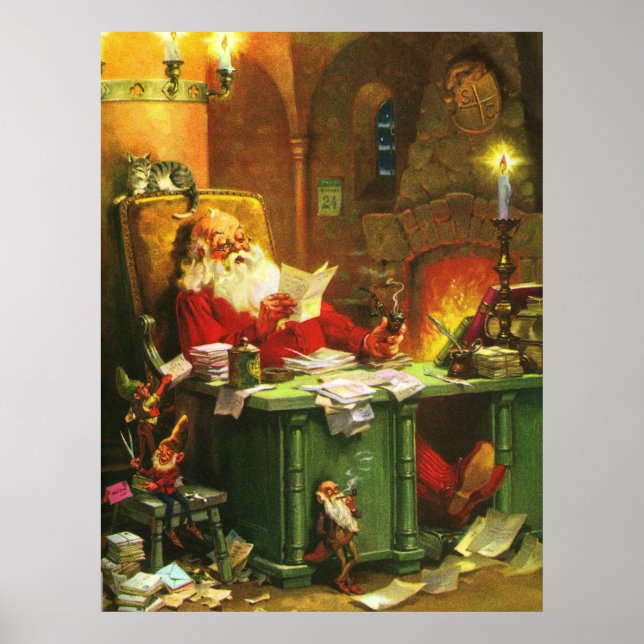 Poster Bon Vieux Père Noël (Devant)