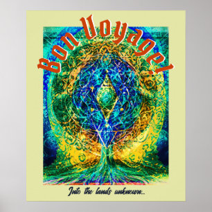 Poster Bon Voyage Arbre du Monde
