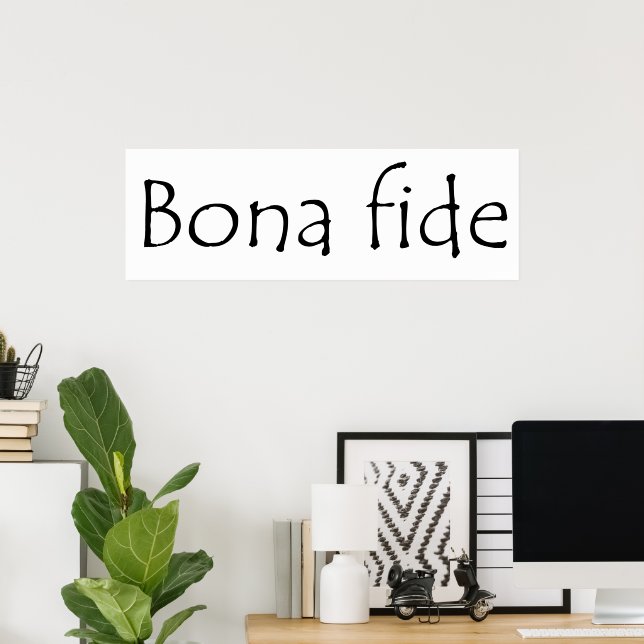Poster Bona fide (Bureau à domicile)