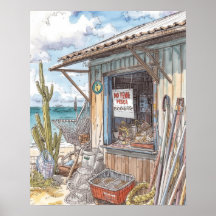 Bonaire fish shack épuisé