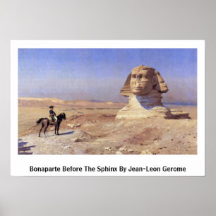 Poster Bonaparte Avant Le Sphinx Par Jean-Leon Gerome
