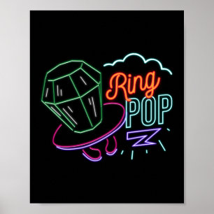 Poster Bonbon de pop néon des années 80 90