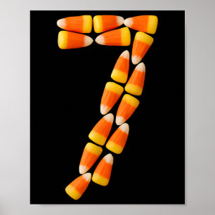 Poster Bonbon en forme de maïs 7 Halloween 67 Humour drôl