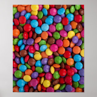 Poster Bonbons au chocolat coloré