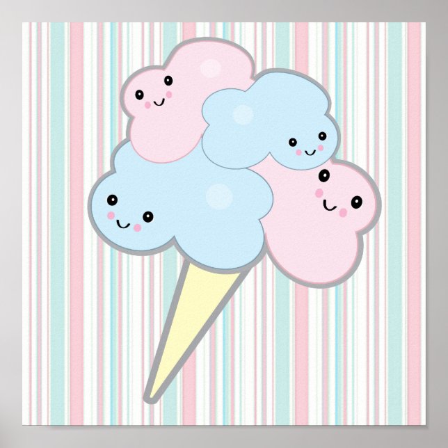 Poster bonbons en coton kawaii (Devant)