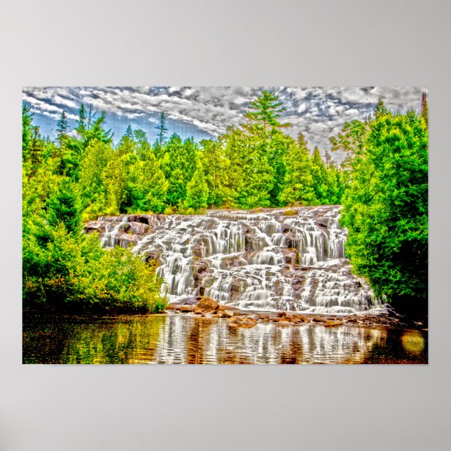 Poster Bond Falls, U.P., Michigan. (Devant)
