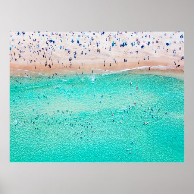 Poster Bondi Beach vue aérienne sur une parfaite journée  (Devant)