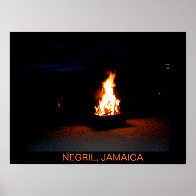 Poster Bonfire Negril, Jamaïque Imprimer (Devant)