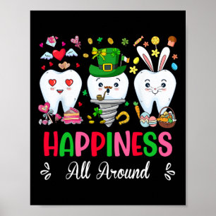 Poster Bonheur Dentaire Tout Autour Valentine St Patrick 