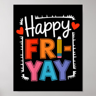 Poster Bonheur des femmes vendredi Fri-yay Enseignant Éco