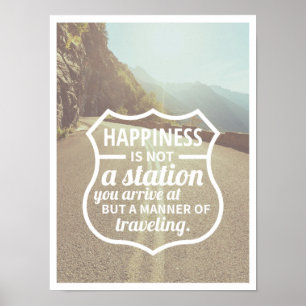 Poster Bonheur Encouragement Succès Conseils de vie Citat