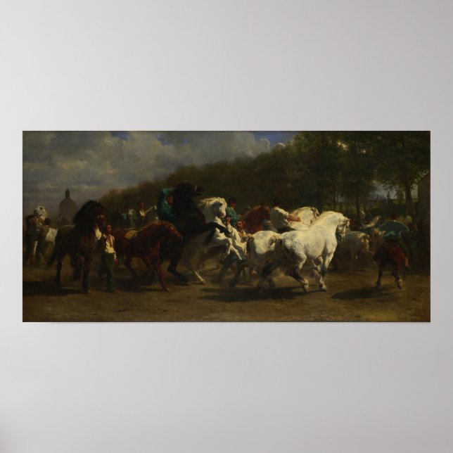 Poster Bonheur - La Foire du Cheval 1855 (Devant)