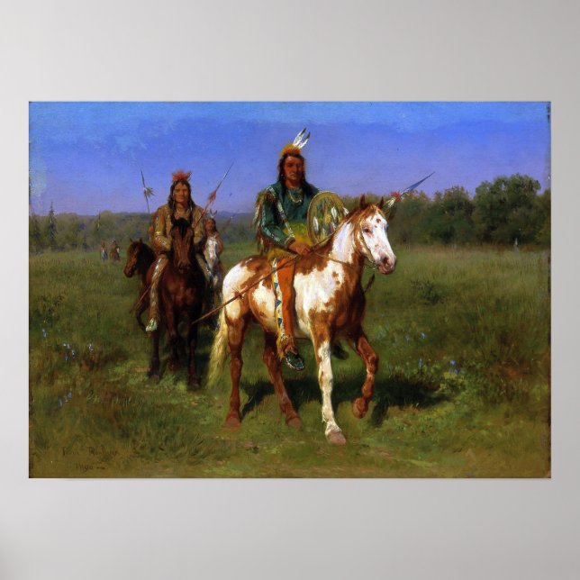 Poster Bonheur - Les Indiens Sur Les Armes À Cheval (Devant)