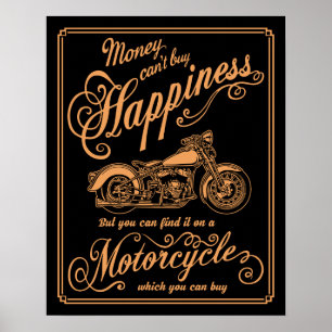 Poster Bonheur - Moto
