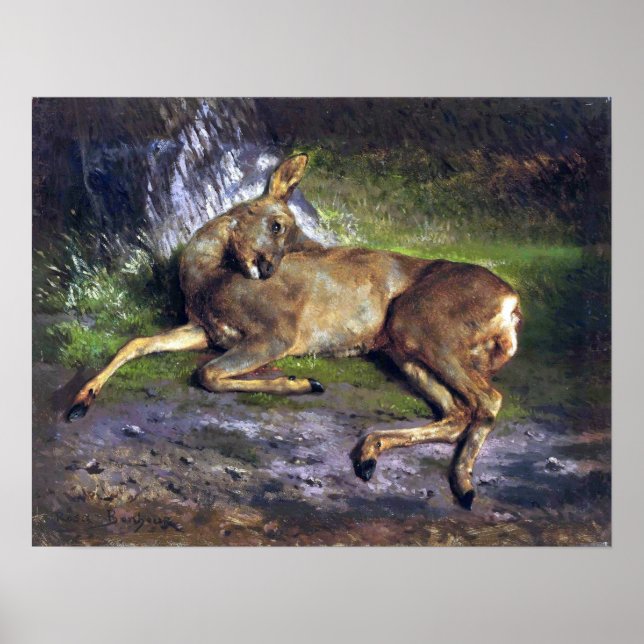 Poster Bonheur - Un Cerf De Roi Dans La Forêt (Devant)