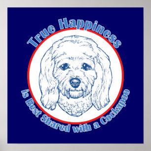 Poster Bonheur vrai avec un Cockapoo