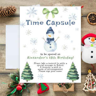Poster Bonhomme de neige Evergreen Time Capsule 1er anniv