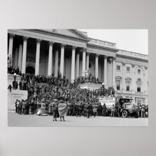 Poster Bonification Demonstration, 1922 du vétéran WW1