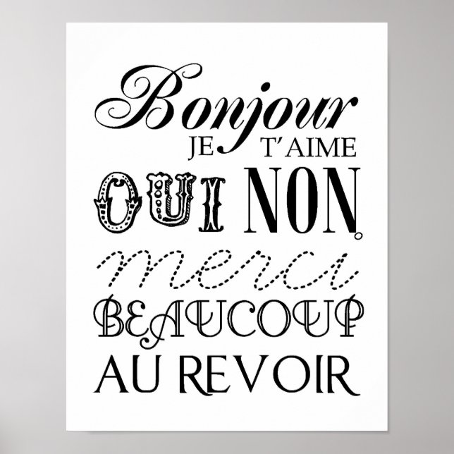 Poster Bonjour (Devant)