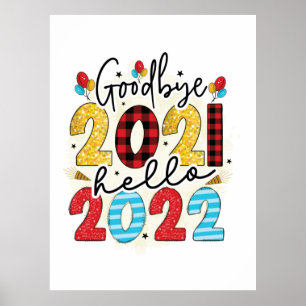 Poster Bonjour 2022 Good Bye 2021