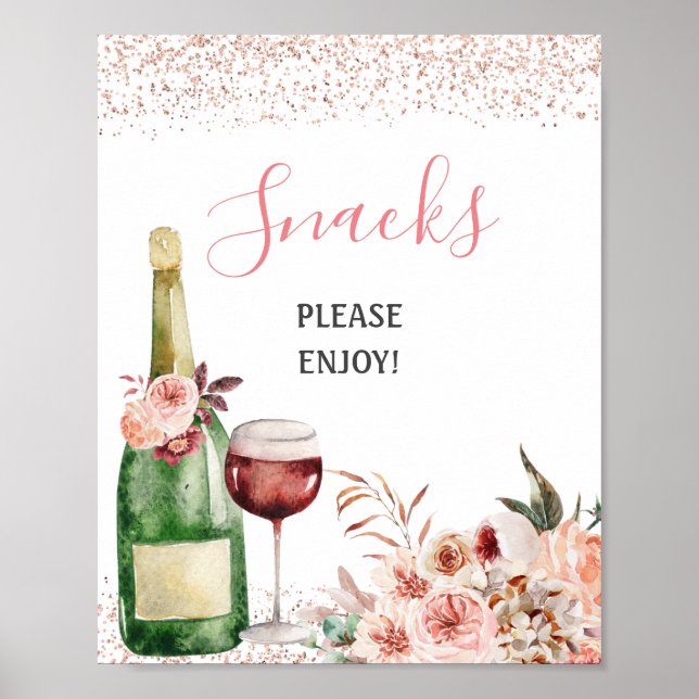 Poster Bonjour à l'amour Blush Pink Fêtes des mariées sna (Devant)