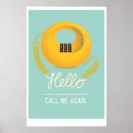 Poster Bonjour - appelez-moi à nouveau