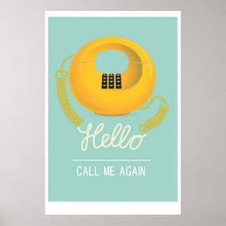 Poster Bonjour - appelez-moi à nouveau