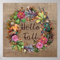 Bonjour automne | Fleurs d'automne Aquarelle et Bu