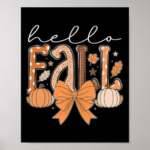 Poster Bonjour Automne Vibes Automne Thanksgiving Holiday