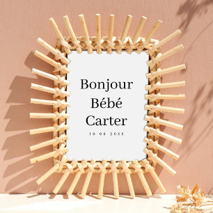 Poster Bonjour Bébé Nurserie Moderne Minimaliste Nouvea