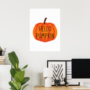Poster Bonjour citrouille