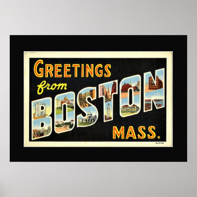 Poster Bonjour depuis Boston, messe. (Devant)