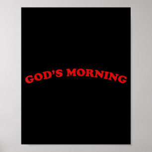 Poster Bonjour dieu religieux