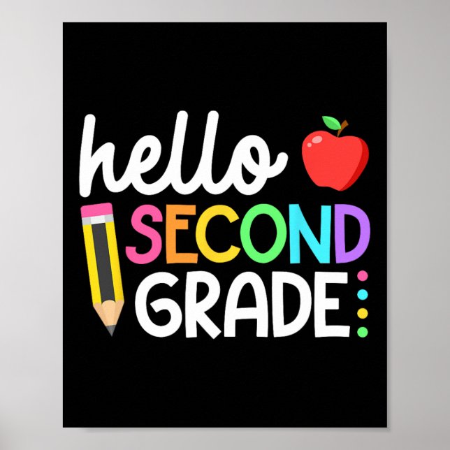 Poster Bonjour Équipe de 2e année de retour à l'école T (Devant)