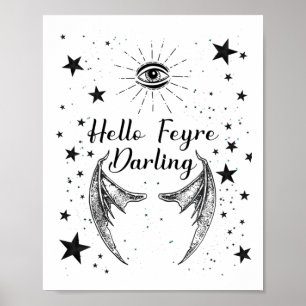 Poster Bonjour Feyre Darling Acotar Design Sticker