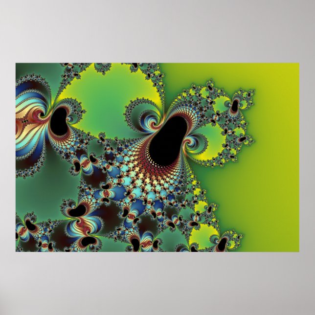 Poster Bonjour - Fractal (Devant)