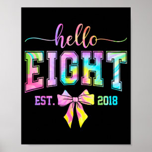 Poster Bonjour huit est 2018 8e anniversaire coquette 8 a