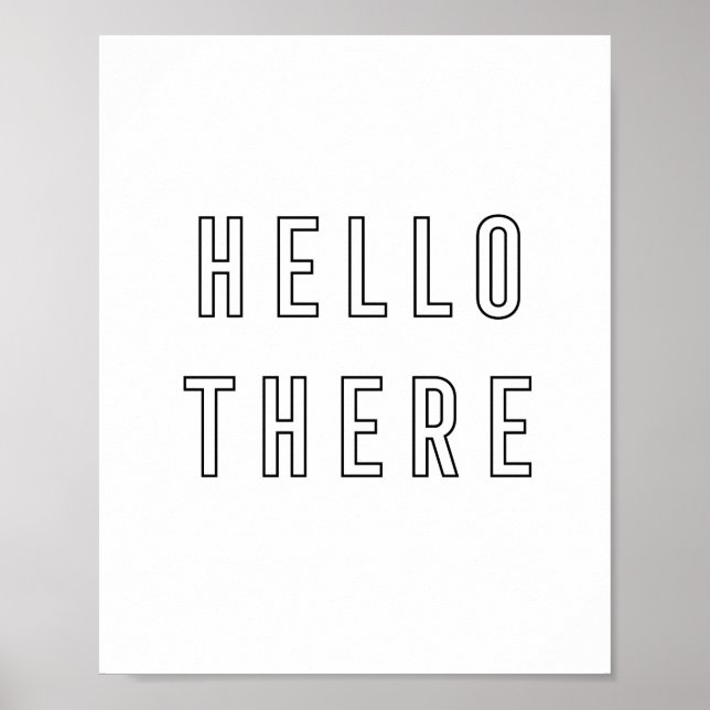 Poster Bonjour Il Minimaliste Lettre Plan (Devant)