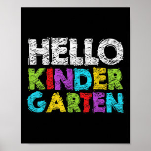 Poster Bonjour maternelle drôle de rentrée scolaire élève
