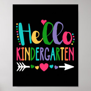 Poster Bonjour Maternelle Étudiante Enseignante Coeur de