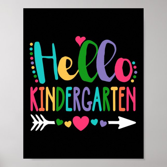 Poster Bonjour Maternelle Étudiante Enseignante Coeur de  (Devant)