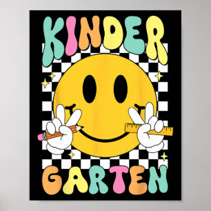 Poster Bonjour maternelle visage souriant retour à l'écol