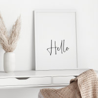 Bonjour minimaliste de la typographie moderne noir