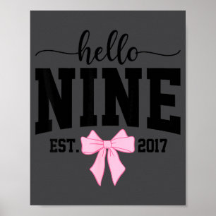 Poster Bonjour Nine Est 2017 Coquette Arc Fille de 9 ans