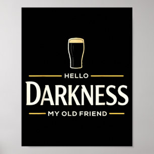 Poster Bonjour obscurité vieil ami bière irlandaise St. P